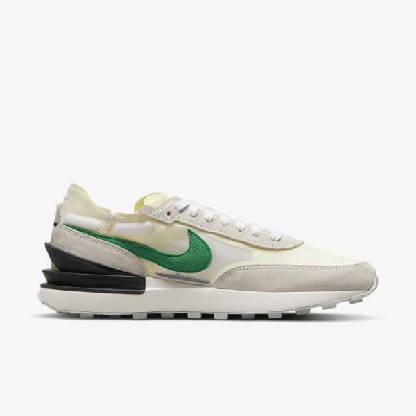 Men's Nike Waffle One Sneakers White / Black | NK639VOW