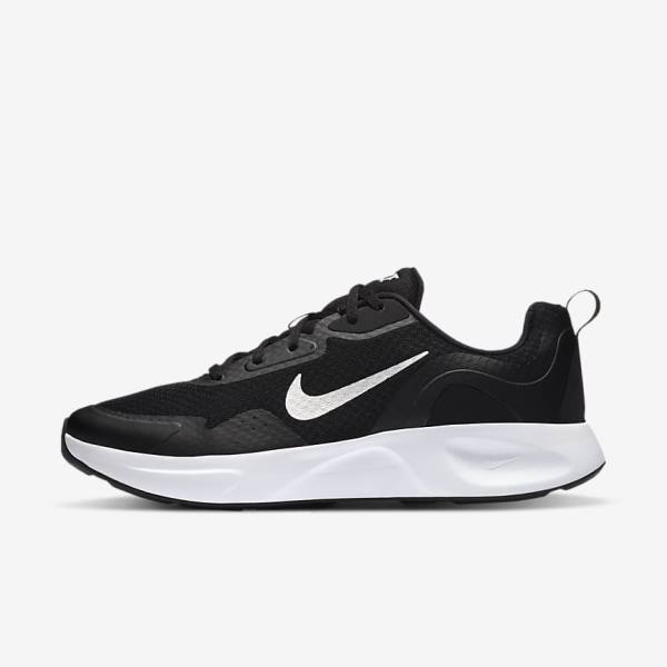 Men\'s Nike Wearallday Sneakers Black / White | NK205BLT