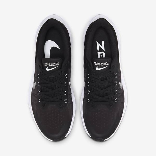 Men's Nike Winflo 8 Road Running Shoes Black / Dark Grey / White | NK839LQW