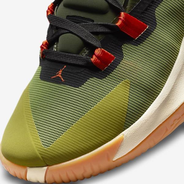 Men's Nike Zion 1 Basketball Shoes Dark Grey Green / Black | NK527TAN