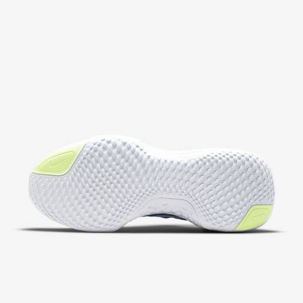 Men's Nike ZoomX Invincible Run Flyknit Road Running Shoes Blue / Light Green / Grey / White | NK874JFW