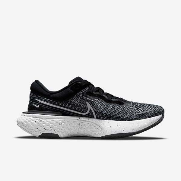 Men's Nike ZoomX Invincible Run Flyknit Road Running Shoes White / Black / White | NK958XMJ