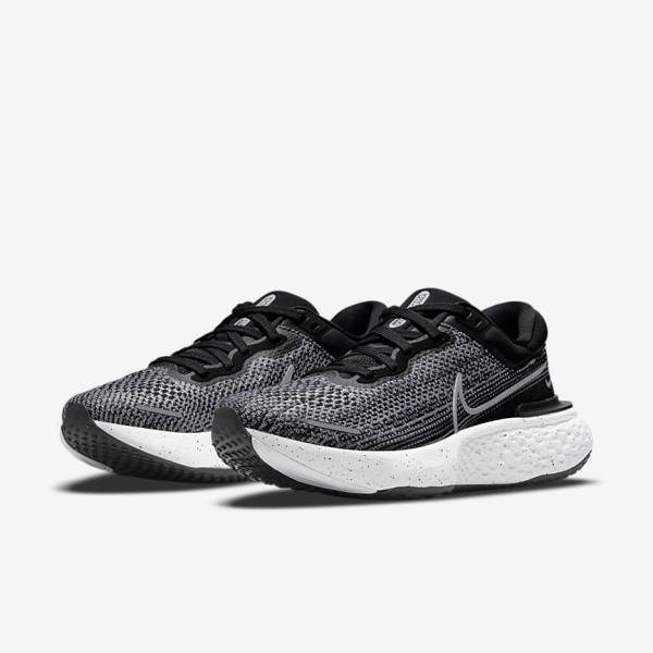 Men's Nike ZoomX Invincible Run Flyknit Road Running Shoes White / Black / White | NK958XMJ