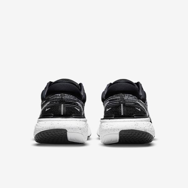 Men's Nike ZoomX Invincible Run Flyknit Road Running Shoes White / Black / White | NK958XMJ