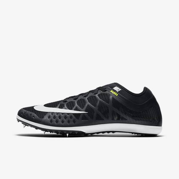 Men\'s Nike Zoom Mamba 3 Unisex Distance Spike Running Shoes Black / White | NK469FNA