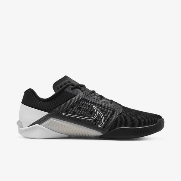 Men's Nike Zoom Metcon Turbo 2 Training Shoes Black / White / Dark Grey / Metal Grey | NK438ZLF