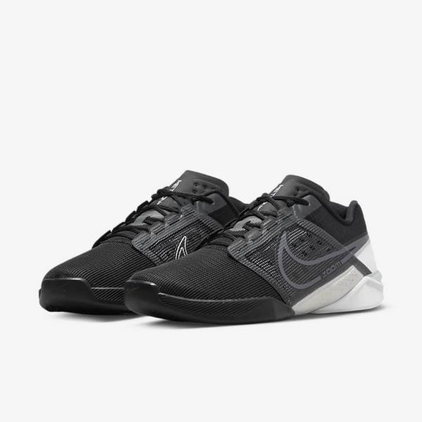 Men's Nike Zoom Metcon Turbo 2 Training Shoes Black / White / Dark Grey / Metal Grey | NK438ZLF