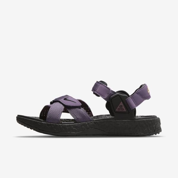 Women\'s Nike ACG Air Deschutz Sandals Black | NK034WAM