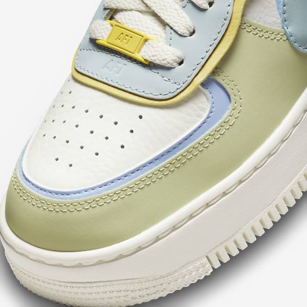 Women's Nike AF-1 Shadow Sneakers Light Blue / Olive | NK027HLM