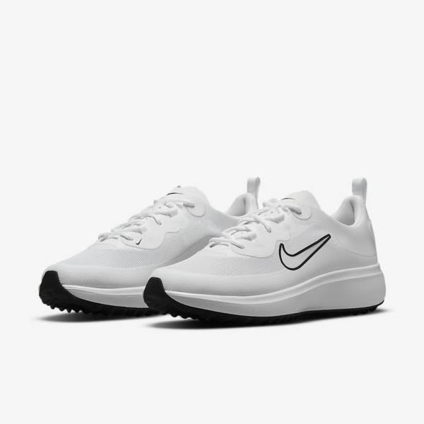 Women's Nike Ace Summerlite Golf Shoes White / Black | NK312IHB