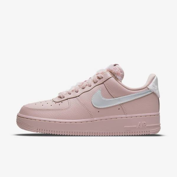 Women\'s Nike Air Force 1 07 Sneakers Pink / Metal Silver | NK293NZX