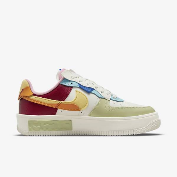 Women's Nike Air Force 1 Fontanka Sneakers Burgundy / Gold | NK385VNO