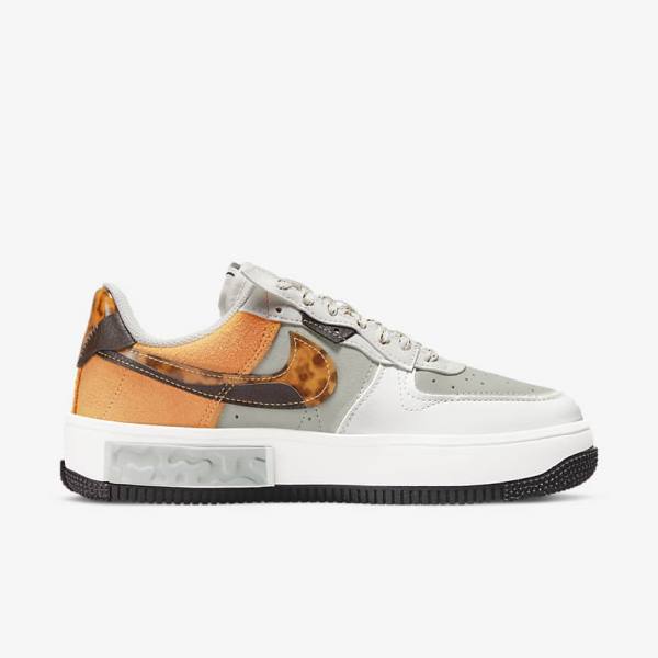 Women's Nike Air Force 1 Fontanka Sneakers Brown / Light Beige / Yellow | NK502QNS