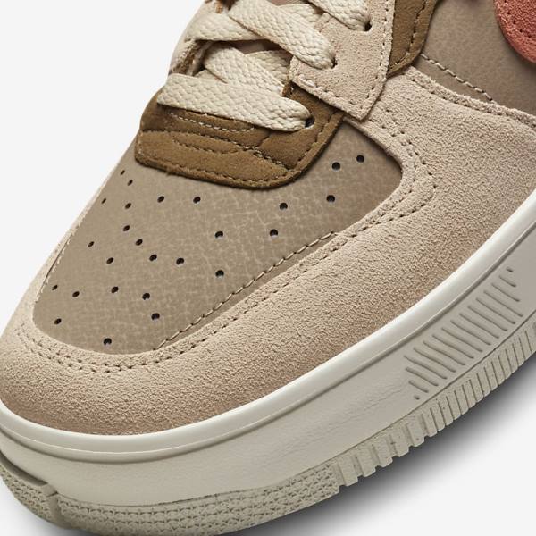 Women's Nike Air Force 1 Fontanka Sneakers Burgundy / Khaki | NK540SDH