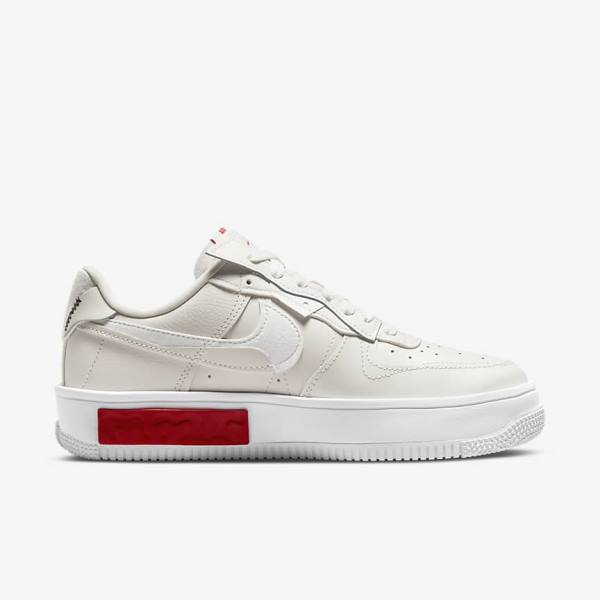 Women's Nike Air Force 1 Fontanka Sneakers White / Red | NK635JAM