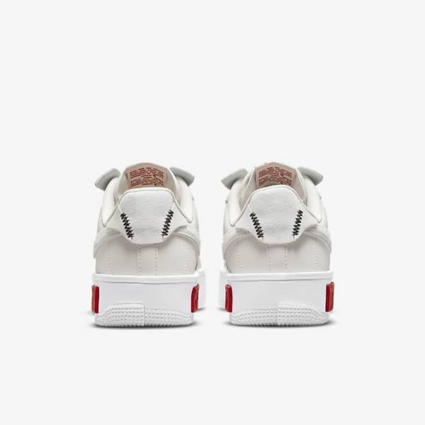 Women's Nike Air Force 1 Fontanka Sneakers White / Red | NK635JAM