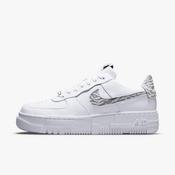 Women\'s Nike Air Force 1 Pixel SE Sneakers White / Grey / White | NK387HTD