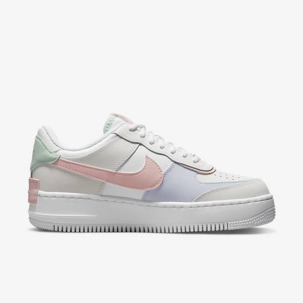 Women's Nike Air Force 1 Shadow Sneakers White / Mint / Grey | NK402PWX