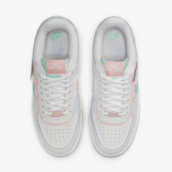 Women's Nike Air Force 1 Shadow Sneakers White / Mint / Grey | NK402PWX