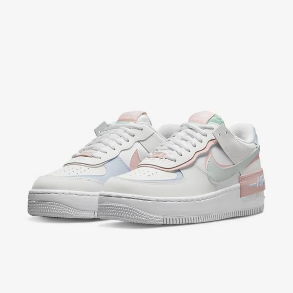 Women's Nike Air Force 1 Shadow Sneakers White / Mint / Grey | NK402PWX