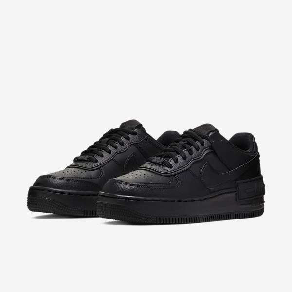 Women's Nike Air Force 1 Shadow Sneakers Black | NK415RZY