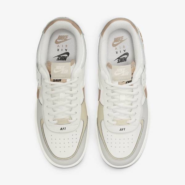 Women's Nike Air Force 1 Shadow Sneakers Khaki / Light Beige | NK648DKY