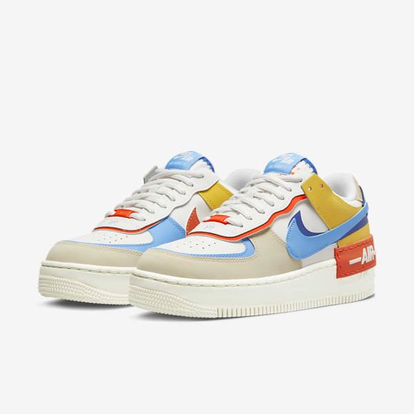 Women's Nike Air Force 1 Shadow Sneakers Royal / Orange / Blue | NK970ZRW