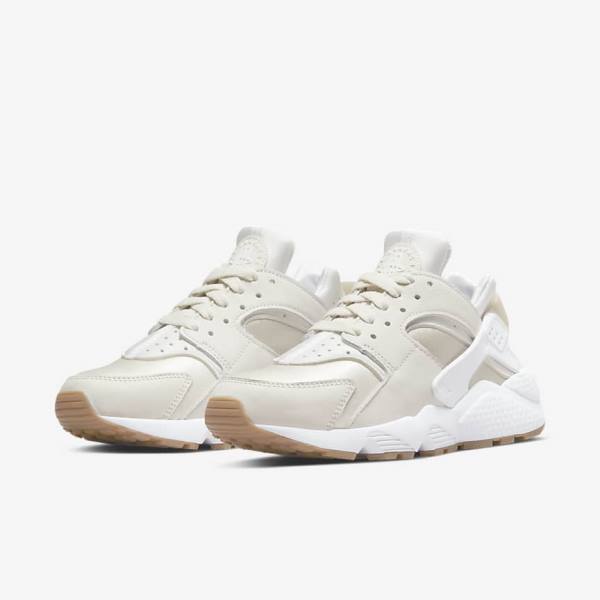 Women's Nike Air Huarache Sneakers Khaki / Light Brown / White | NK012OWG