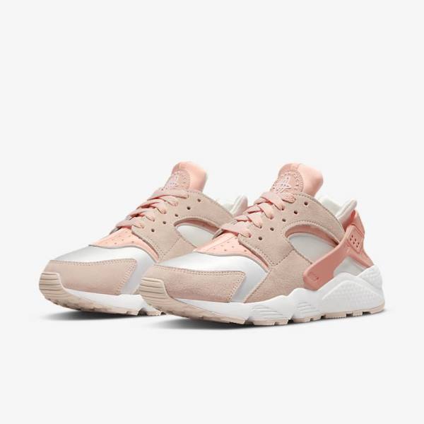 Women's Nike Air Huarache Sneakers White / Khaki Grey / Light | NK372YGM