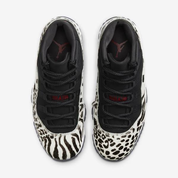 Women's Nike Air Jordan 11 Retro Sneakers Black / White / Red | NK865LDY