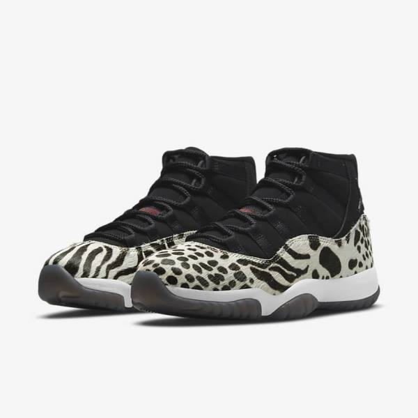 Women's Nike Air Jordan 11 Retro Sneakers Black / White / Red | NK865LDY