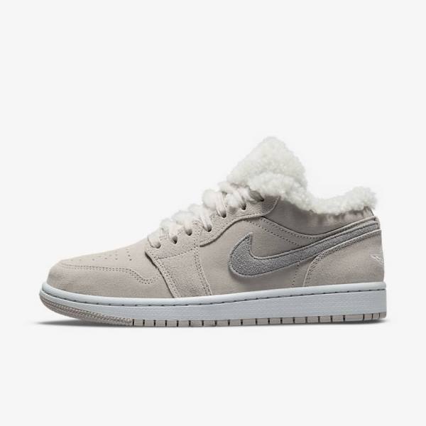 Women\'s Nike Air Jordan 1 Low SE Sneakers Grey / Grey / White | NK083UTN