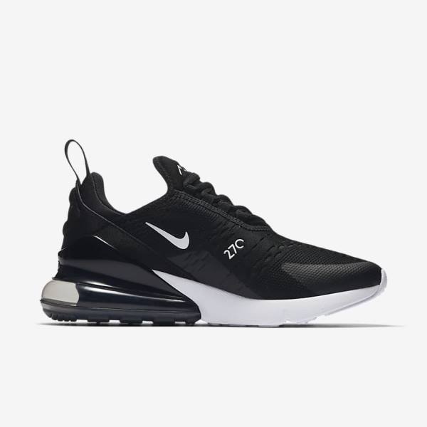 Women's Nike Air Max 270 Sneakers Black / White / Dark Grey | NK164IZR