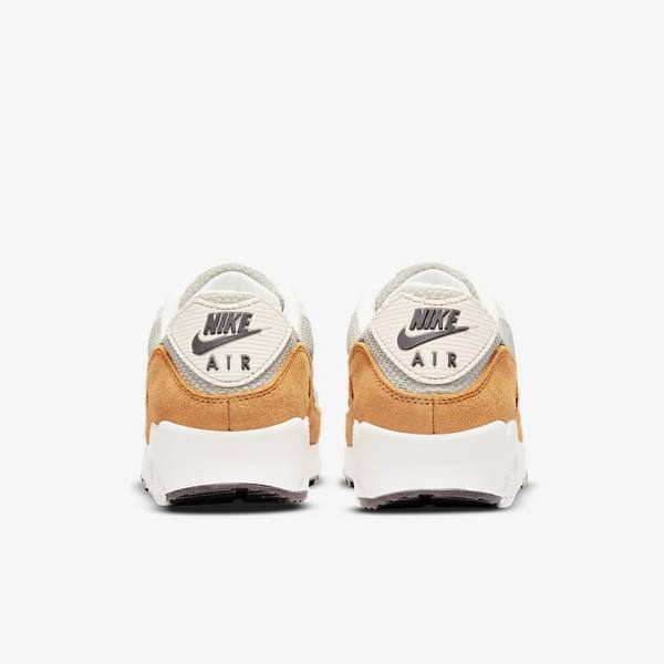 Women's Nike Air Max 90 Sneakers Brown / Light Beige / Yellow | NK409AJV