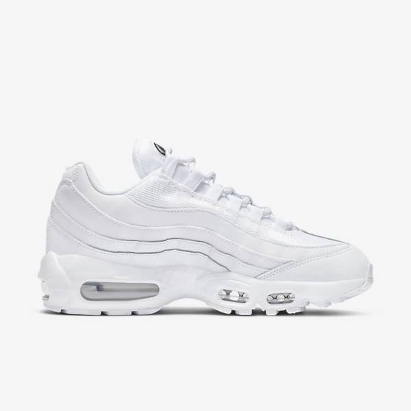 Women's Nike Air Max 95 Essential Sneakers White / Black | NK965DLJ