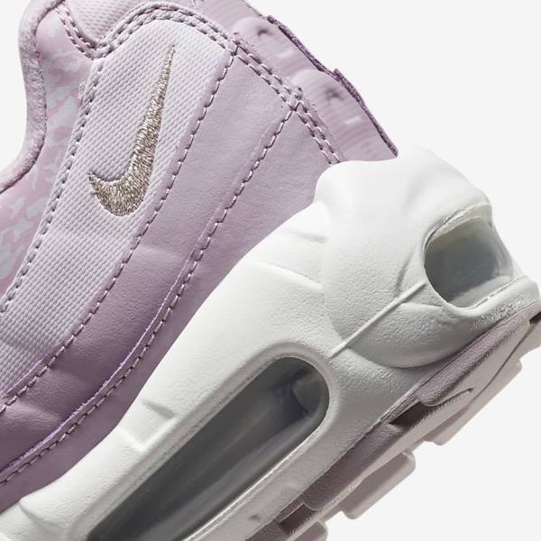 Women's Nike Air Max 95 Sneakers Purple / White / Metal Silver | NK218QYP