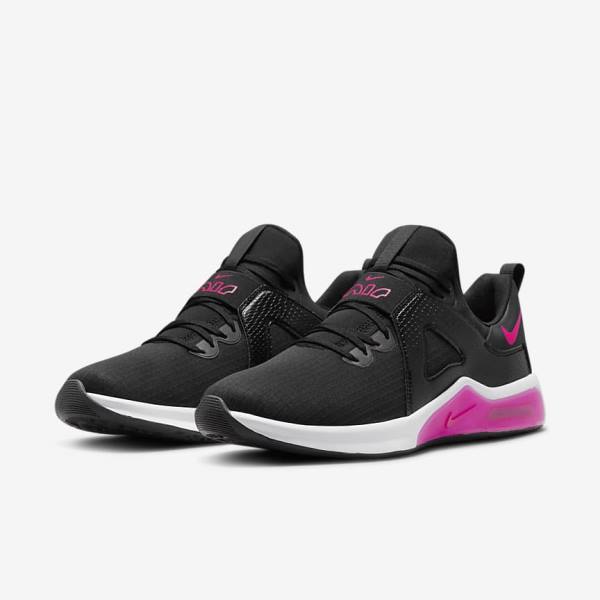 Women's Nike Air Max Bella TR 5 Training Shoes Black / White / Pink | NK430SMD