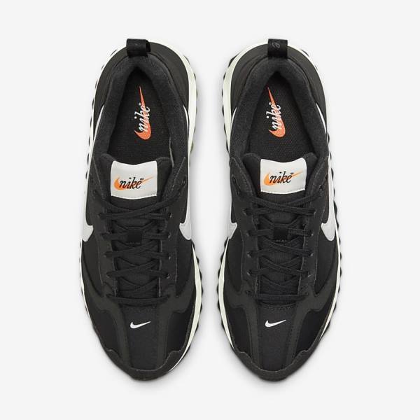 Women's Nike Air Max Dawn Sneakers Black / Metal Silver / Orange / White | NK287AGX