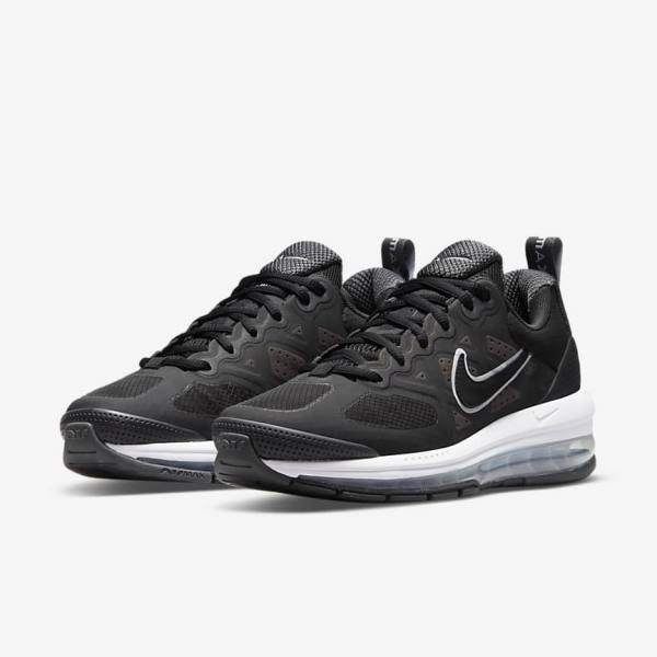 Women's Nike Air Max Genome Sneakers Black / Dark Grey / White / Black | NK075UMD