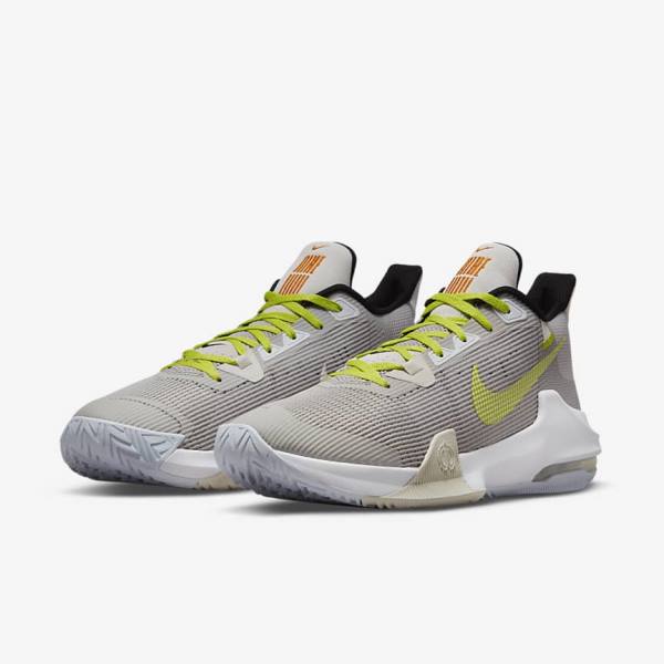 Women's Nike Air Max Impact 3 Basketball Shoes Grey / Green | NK593SHX