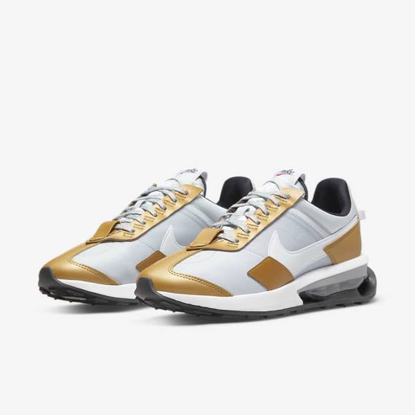 Women's Nike Air Max Pre-Day SE Sneakers Platinum / Metal Gold / Metal Silver / White | NK053NSC