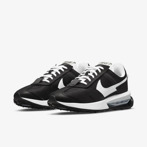 Women's Nike Air Max Pre-Day Sneakers Black / Metal Silver / White | NK318AVC