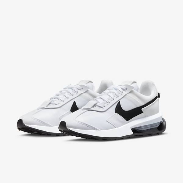 Women's Nike Air Max Pre-Day Sneakers White / Metal Silver / Black | NK049GTY