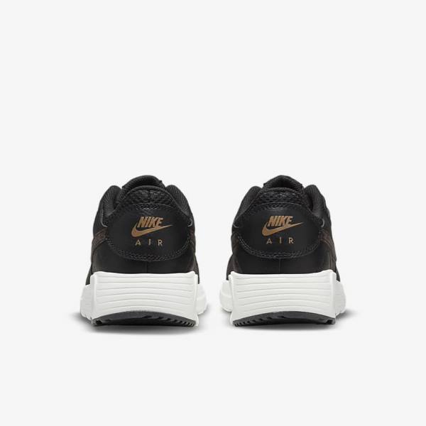 Women's Nike Air Max SC Sneakers Black / Metal Gold / Brown | NK657MJQ