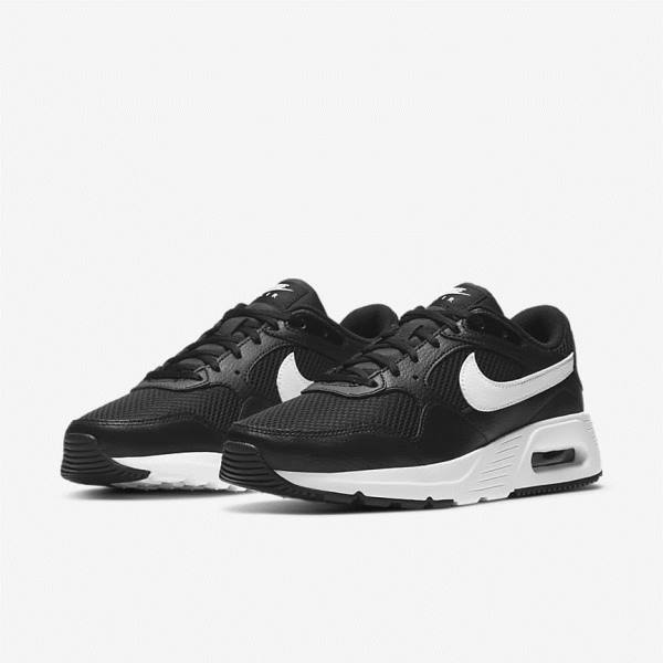 Women's Nike Air Max SC Sneakers Black / White | NK965XID