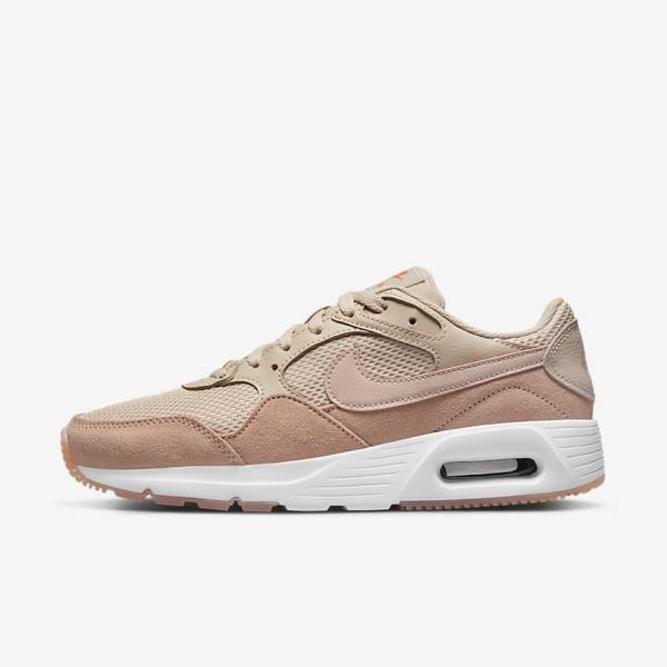 Women\'s Nike Air Max SC Sneakers Khaki Grey / Rose / White / Pink | NK270OKH