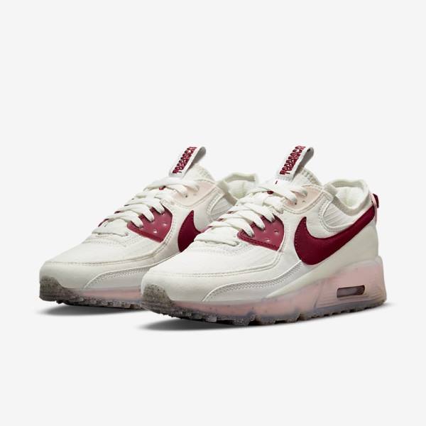 Women's Nike Air Max Terrascape 90 Sneakers White / Pink / Burgundy | NK015JMG