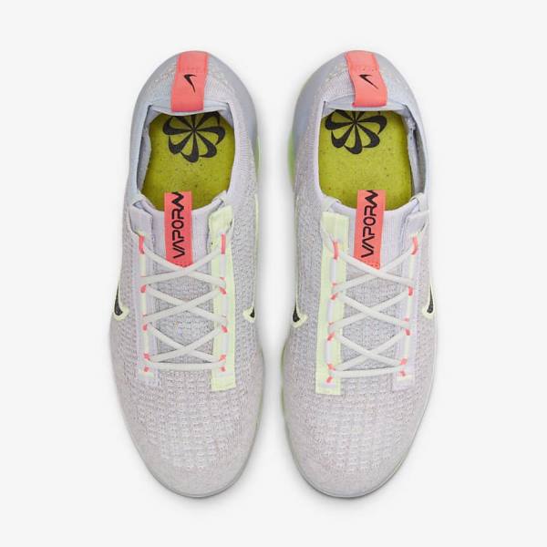 Women's Nike Air VaporMax 2021 FK Sneakers Light Beige / Light Green / Black | NK897RBU