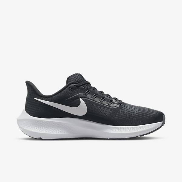 Women's Nike Air Zoom Pegasus 39 Road Running Shoes Black / Dark Grey / White | NK805STD