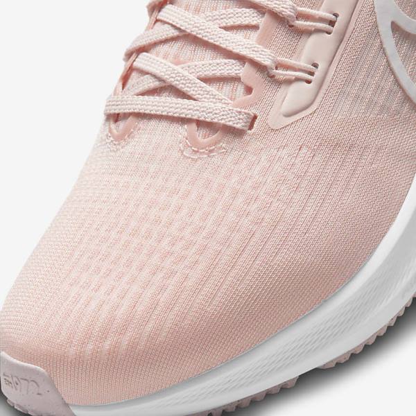 Women's Nike Air Zoom Pegasus 39 Road Running Shoes Pink / Light Pink / White | NK963FKR